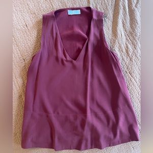 Everlane crimson silk tank